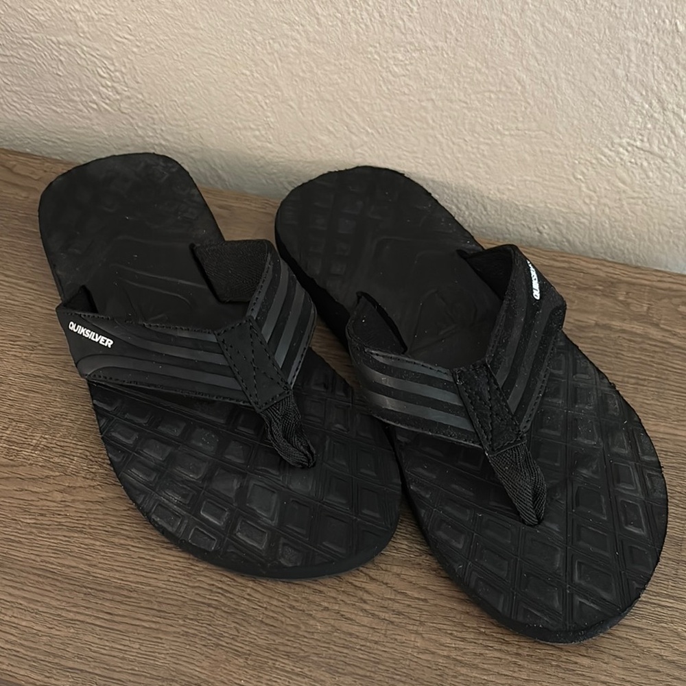 Mens Quicksilver Flip Flop Sandal Black Size 11